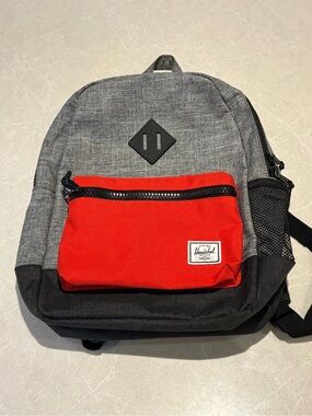 Herschel Supply Co Heritage Kids Backpack Grey Red Black 15L School Bag